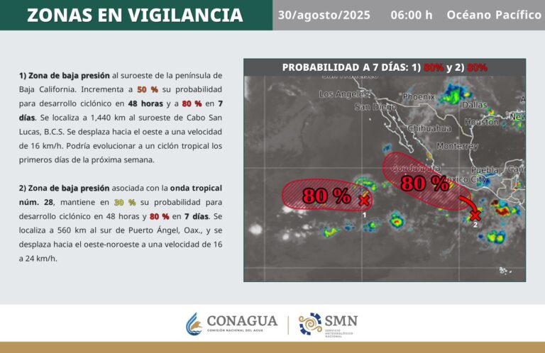 Persistirán lluvias en Acapulco por efectos de la Onda Tropical Número 27