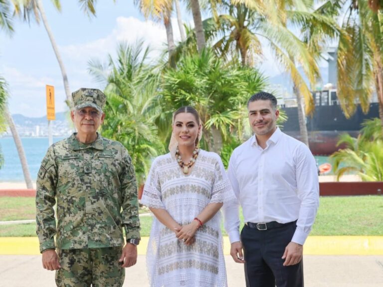 Firme respaldo a Guerrero: Gobernadora Evelyn Salgado se reúne con Harfuch y titular de Marina en Acapulco