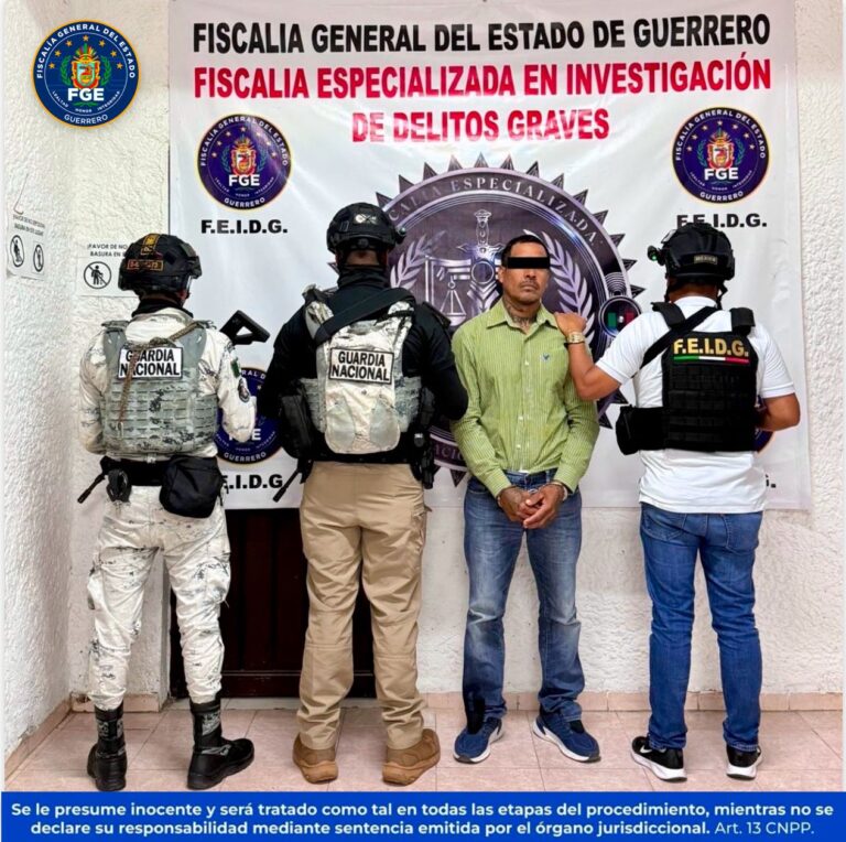 FGE Guerrero cumplimentó orden de aprehensión en contra de un hombre por robo equiparado y contra la salud