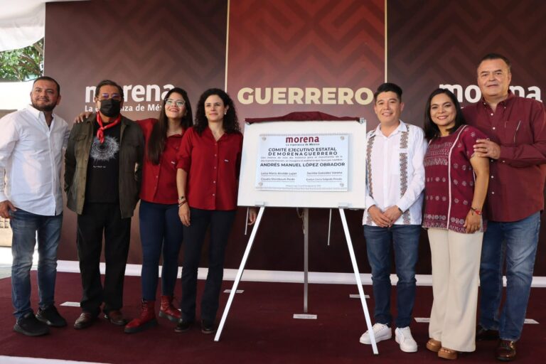 María Luisa Alcalde y Jacinto González inauguran el auditorio “Andrés Manuel López Obrador” en Chilpancingo
