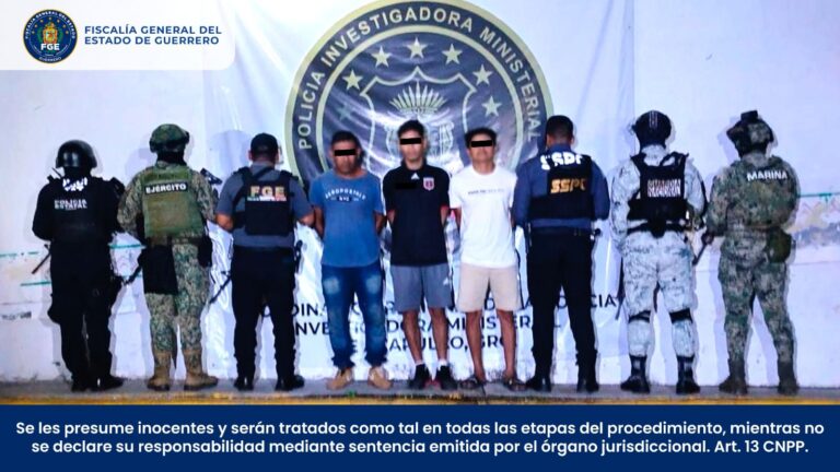 FGEGuerrero cumplimenta orden de aprehensión en contra de tres hombres por homicidio calificado en Acapulco