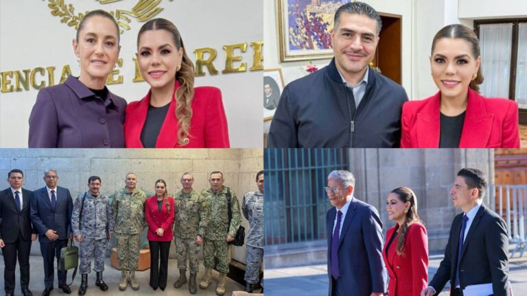 Evelyn Salgado participa en reunión de seguridad en Palacio Nacional con Claudia Sheinbaum