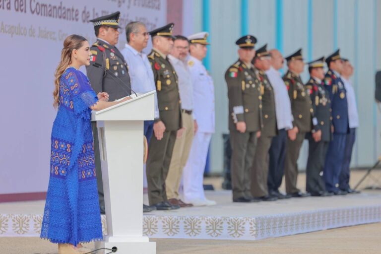 La coordinación de esfuerzos, el trabajo conjunto y la participación del Ejército Mexicano contribuyen al bienestar de las familias guerrerenses: Evelyn Salgado
