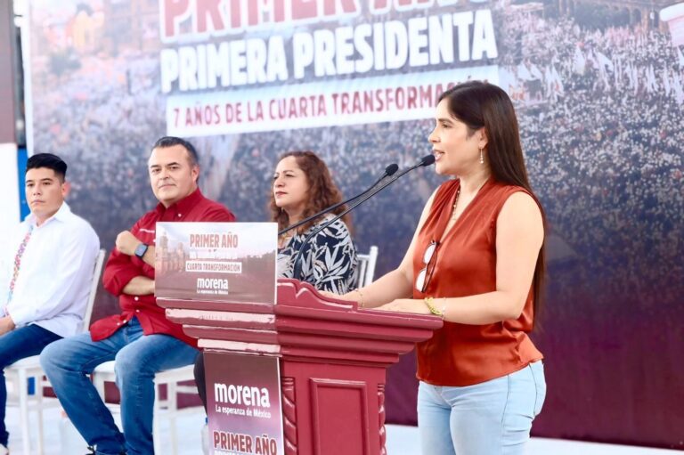 Yoloczin Domínguez resalta avances del primer año de Claudia Sheinbaum