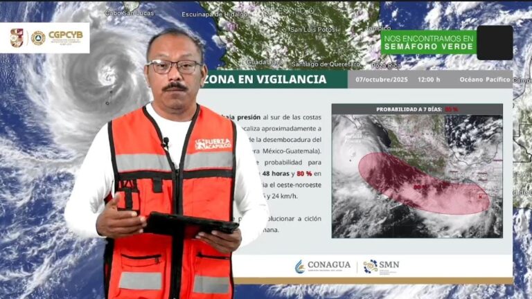 Alerta Protección Civil Acapulco por formación de dos zonas de baja presión