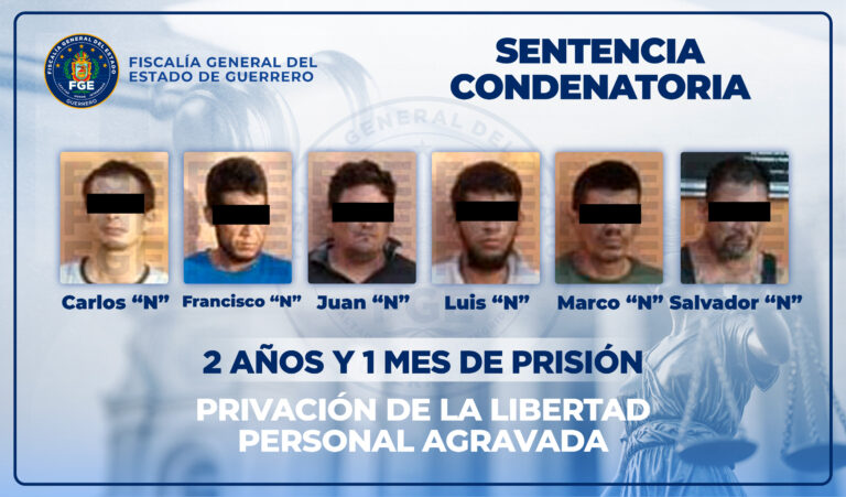 FGEGuerrero logra sentencia de prisión por privación de la libertad personal agravada en Zihuatanejo