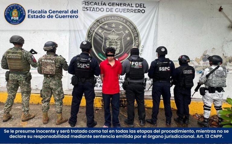 FGEGuerrero aprehende a masculino por homicidio calificado en agravio de su padre, en Acapulco