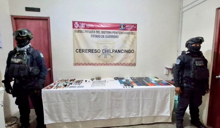 Autoridades realizan requisa en el CERERESO de Chilpancingo