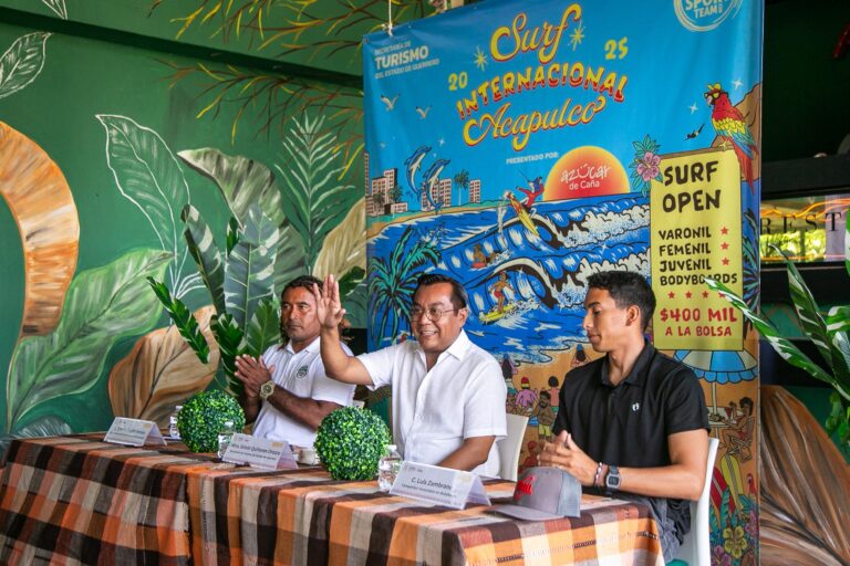 Gobierno de Guerrero promueve el turismo deportivo con el Surf Internacional Acapulco 2025