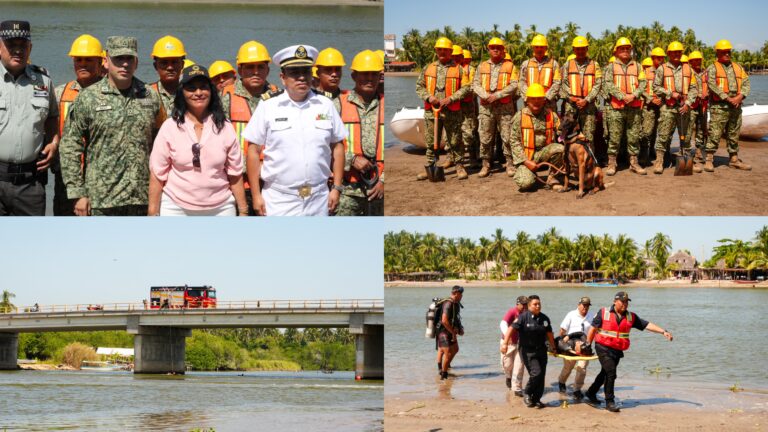 Al frente de la prevención, dirige Abelina López simulacro post huracán en Barra Vieja