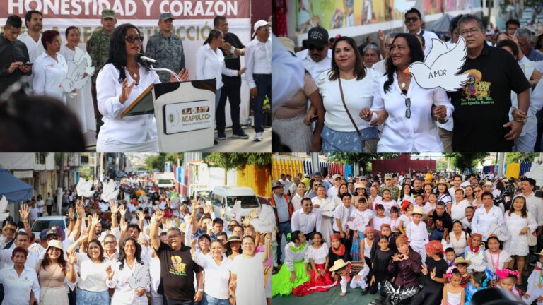 Celebra Abelina López identidad guerrerense con el Pendón por la Paz en la Progreso