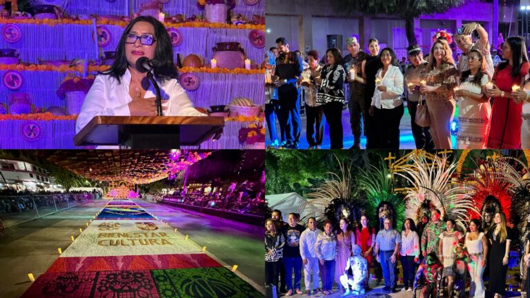 Inaugura Abelina López Rodríguez el Tapeshtli Monumental en el Zócalo