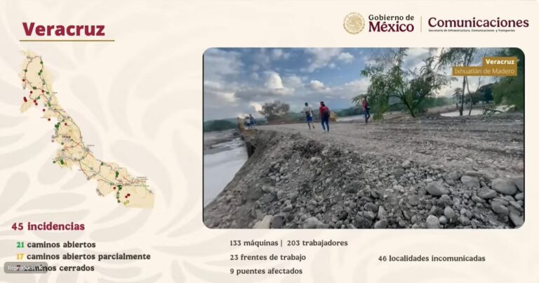 Suman 66 muertos por lluvias en México; 75 siguen desaparecidas: Sheinbaum