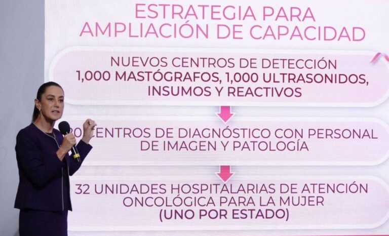 Anuncia Claudia Sheinbaum programa integral para combatir el cáncer de mama