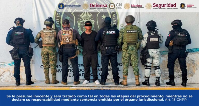 Detiene FGEGuerrero a objetivo prioritario por homicidio de Policía Auxiliar en Acapulco