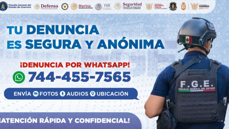 Tu denuncia es segura, anónima y confidencial: FGEGuerrero