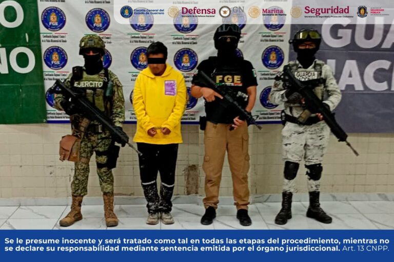 FGEGuerrero cumplimenta orden de aprehensión por lesiones, privación de la libertad, robo y terrorismo en Tixtla de Guerrero