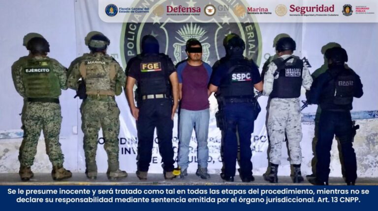 FGEGuerrero cumplimenta orden de aprehensión por homicidio calificado en Acapulco