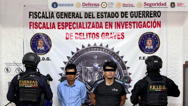 FGEGuerrero detiene a dos personas en flagrancia vinculados a actividades ilícitas en Chilpancingo