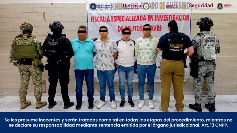 En Chilpancingo, cumplimenta FGEGuerrero orden de aprehensión contra cuatro personas por Homicidio Calificado