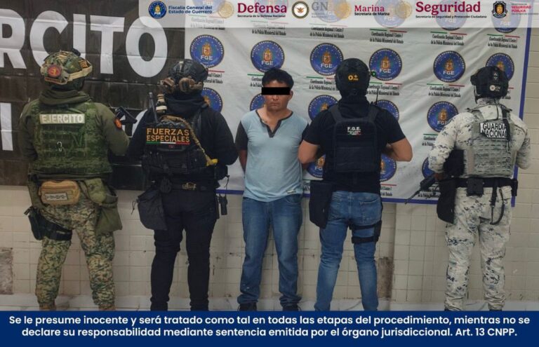 En Chilpancingo, detiene FGE Guerrero a masculino en flagrancia; le aseguran droga y báscula gramera