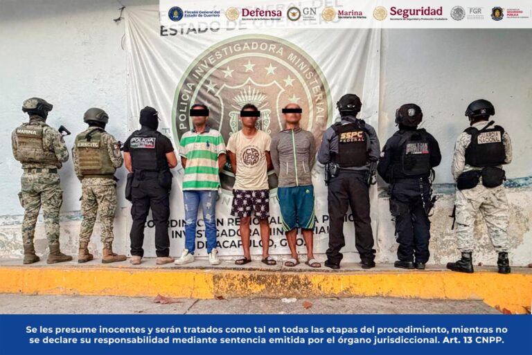 FGEGuerrero cumplimenta orden de aprehensión contra tres imputados por ataques a la paz pública y tentativa de homicidio en Acapulco