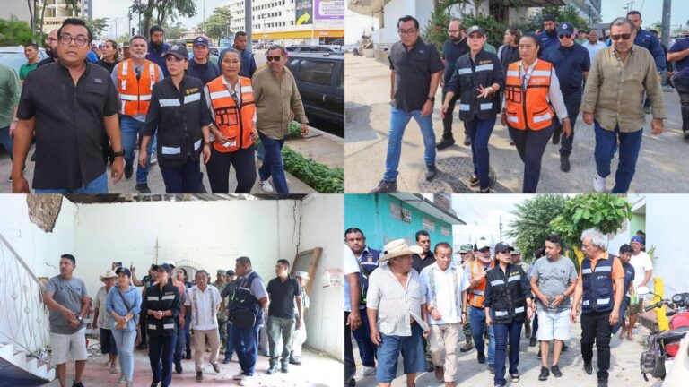 Evelyn Salgado recorre zona turística de Acapulco y el municipio de San Marcos, tras sismo de magnitud 6.5