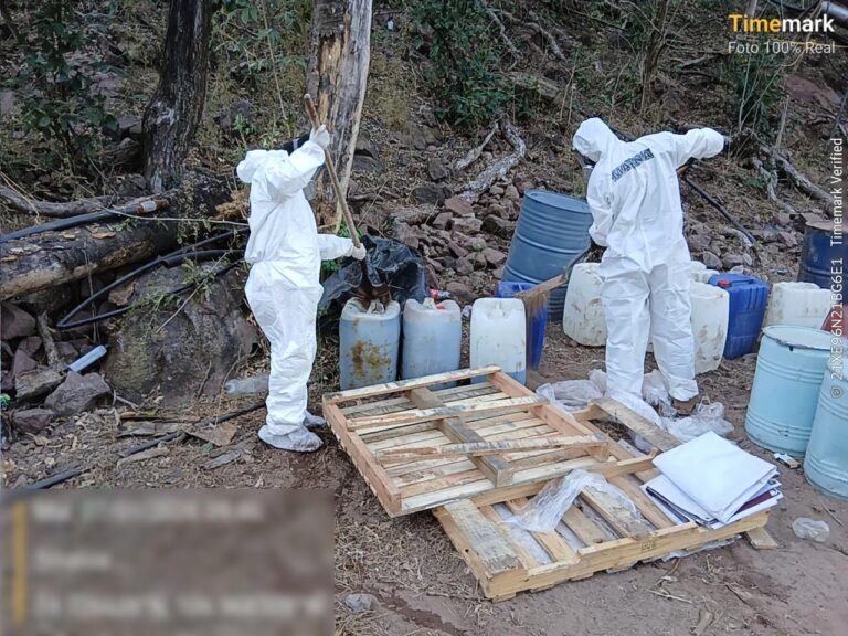 Armada de México desmantela laboratorio y bodega presuntamente empleados para la fabricación de drogas sintéticas en Sinaloa