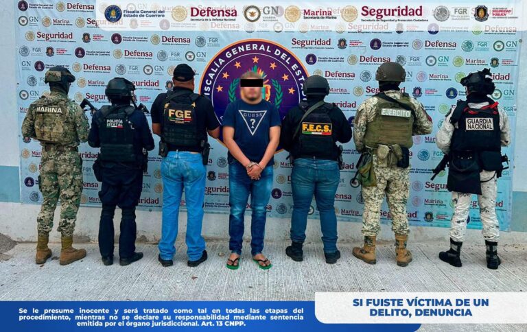 FGEGuerrero detiene a objetivo prioritario generador de violencia y vinculado a ataque contra MP en Acapulco