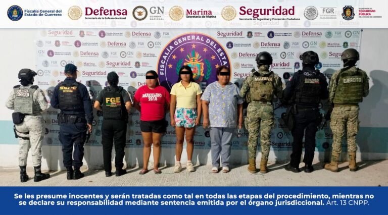 FGE Guerrero cumplimenta orden de aprehensión contra tres mujeres por Lesiones Calificadas en Acapulco