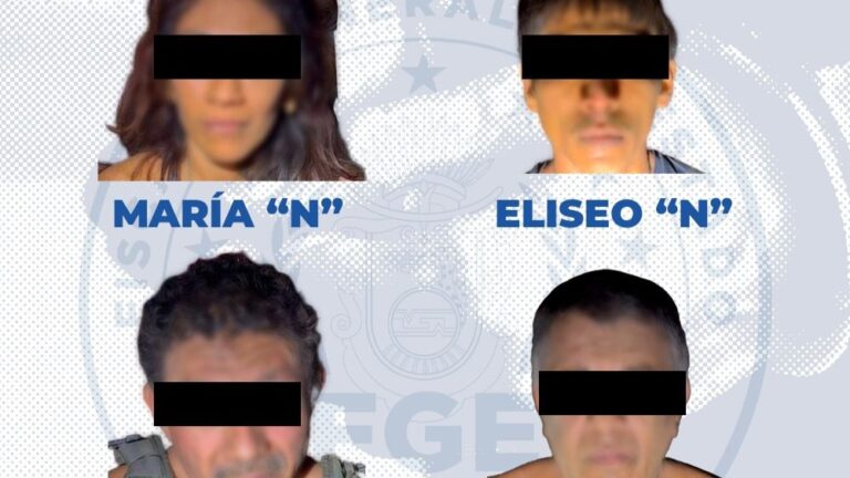 FGEGuerrero detiene a 4 personas tras agresión en la localidad de El Arenal de Álvarez, municipio de Benito Juárez; aseguran armas, granada y presunto cristal