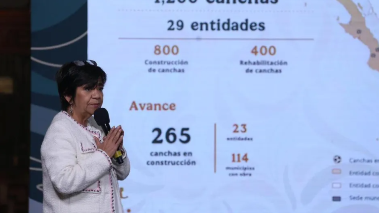 Anuncia Gobierno Federal construcción de 800 canchas y rehabilitación de 400 más en 29 estados de México