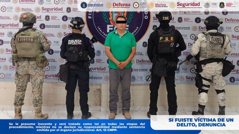 FGEGuerrero cumplimenta orden de aprehensión por homicidio en Acapulco de Juárez