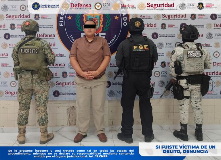 Detiene FGEGuerrero a probable responsable de violación y violencia familiar en Tixtla