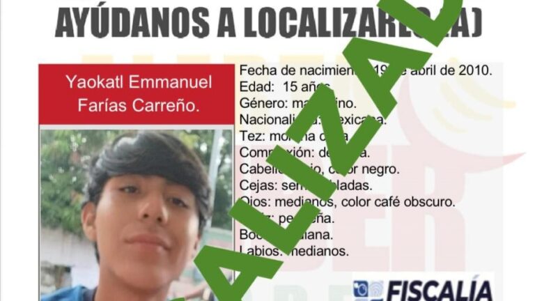 Localiza FGEGuerrero sano y salvo a adolescente con ficha de búsqueda en Chilpancingo