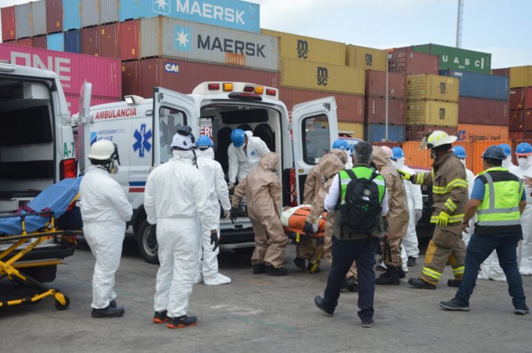 Marina realiza ejercicio de incidente QBRN en el Recinto Portuario de Veracruz