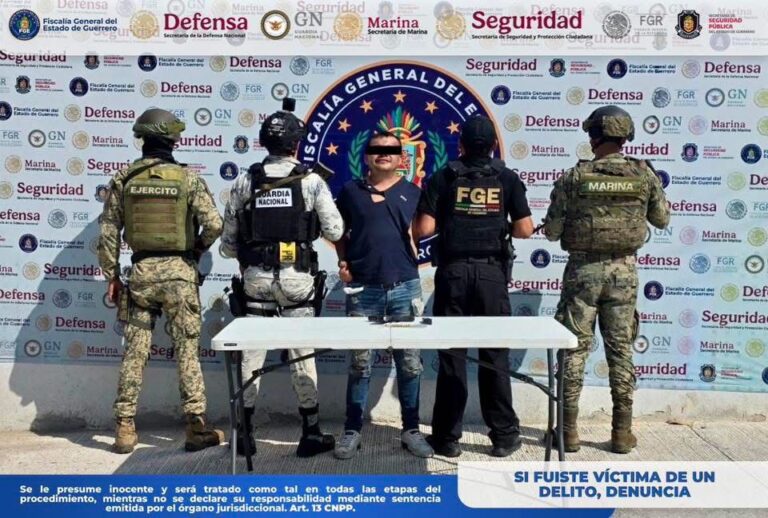 Operativo interinstitucional en Acapulco deriva en la detención de hombre por agresión con arma de fuego en Acapulco