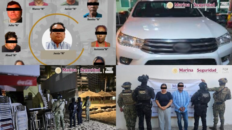 En Guerrero, autoridades federales detienen a 11 personas vinculadas con extorsión a prestadores de servicios turísticos
