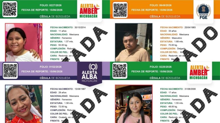 Confirma Fiscalía del estado de Michoacán localización de 4 personas de Zihuatanejo reportadas como desaparecidas