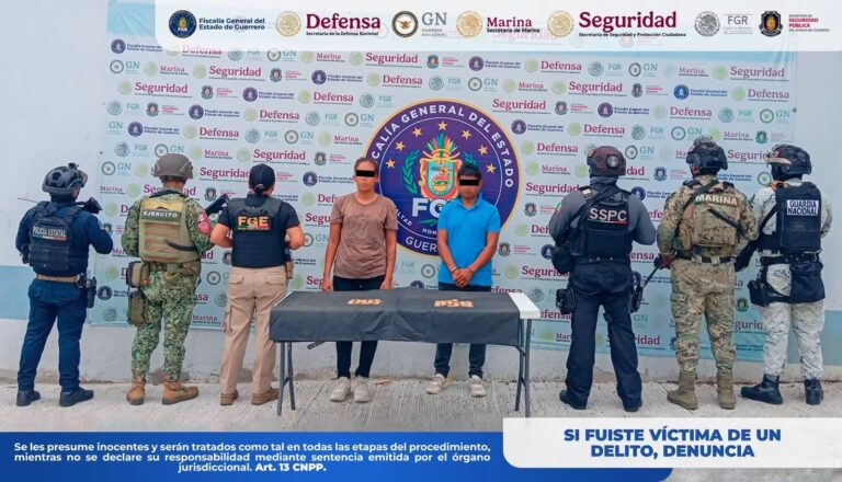 Detiene FGEGuerrero a un hombre y una mujer con presunta droga en Acapulco
