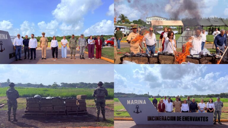 Marina informa sobre ceremonia de incineración de narcóticos en Veracruz