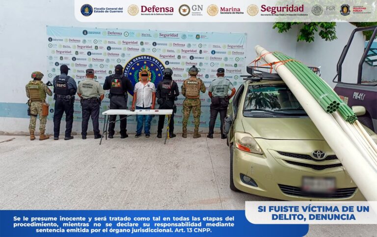 Acción coordinada permite a FGEGuerrero detener en flagrancia a una persona y recuperar un vehículo en Acapulco