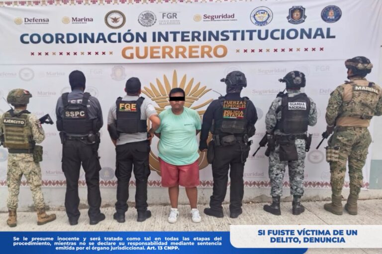FGEGuerrero detiene a presunto jefe de plaza de “Los Rusos” por homicidio calificado en Acapulco