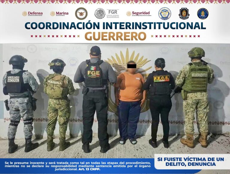 FGE Guerrero detiene en Acapulco a Yareli Nathaly “N”, por extorsión agravada