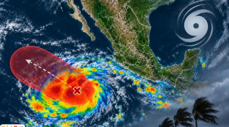 Vigilan dos zonas de baja presión frente a México; una alcanza 90% de probabilidad de desarrollo ciclónico